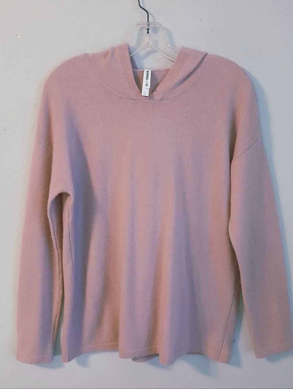Van Winkle & Co Cashmere Hoodie Size Large Soft Pink